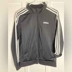 Classic Black Adidas Zip Up Jacket Like New